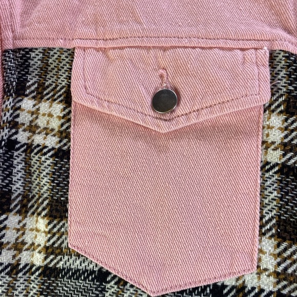 BTFBM Women Long Sleeve Shirts Button Down Plaid Casual Flannel Shirt Size S - Picture 5 of 10